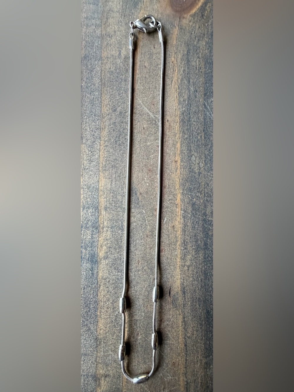 Silver-Tone Snake Chain Necklace